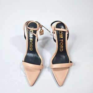Tom Ford Neutral Padlock Heels Size 38